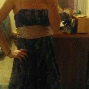 Jump Dresses - Jump Apparel silver and blue party dress Jump Dresses - Jump Apparel silver and blue party dress